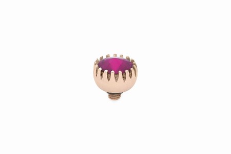 Qudo Rose Gold Topper London 8mm - Fuchsia